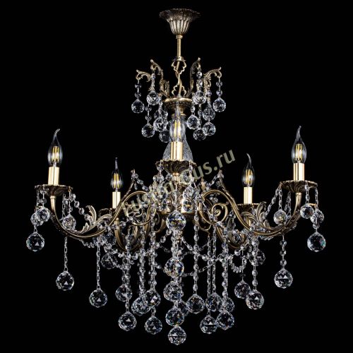 Люстра бронзовая Кассандра Алфея №5/1 шар в Липецке Гусь Хрустальный