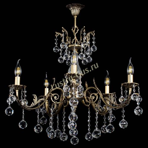Люстра бронзовая Кассандра Алфея №5/2 шар в Липецке Гусь Хрустальный