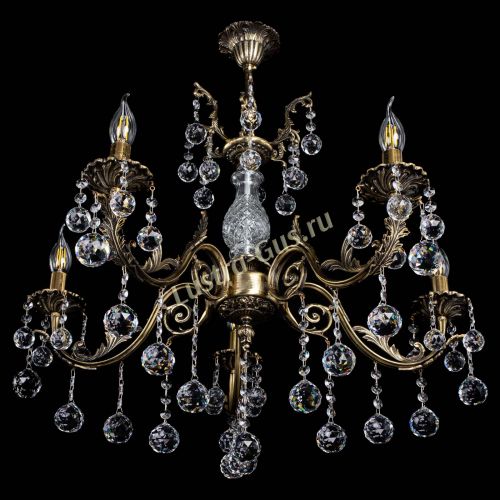 Люстра бронзовая Кассандра Алфея №5/2 шар в Липецке Гусь Хрустальный