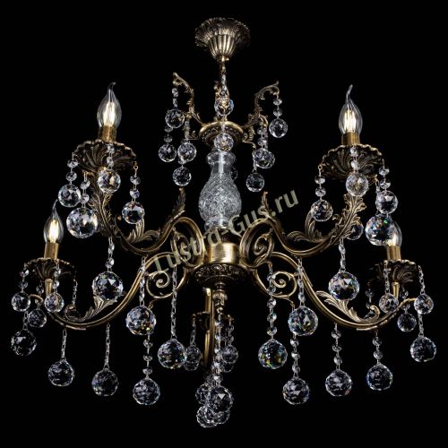 Люстра бронзовая Кассандра Алфея №5/2 шар в Липецке Гусь Хрустальный