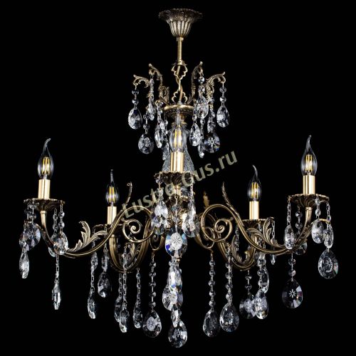 Люстра бронзовая Кассандра Алфея №5/2 звездочка в Липецке Гусь Хрустальный