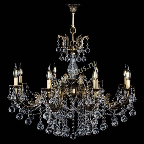 Люстра бронзовая Кассандра Алфея №8/1 шар в Липецке Гусь Хрустальный