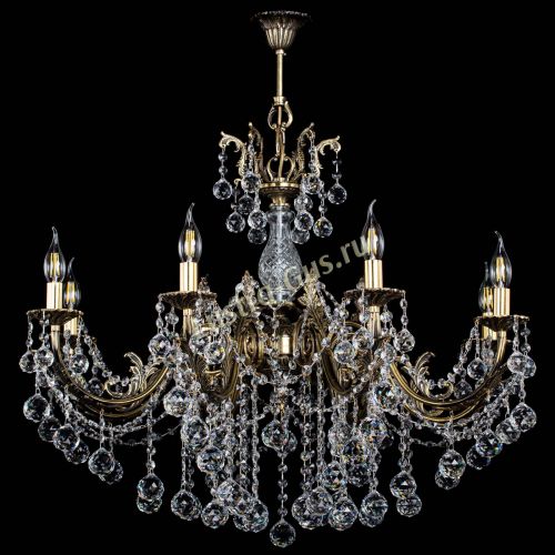 Люстра бронзовая Кассандра Алфея №8/1 шар в Липецке Гусь Хрустальный