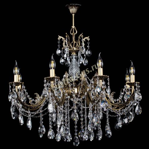 Люстра бронзовая Кассандра Алфея №8/1 звездочка в Липецке Гусь Хрустальный