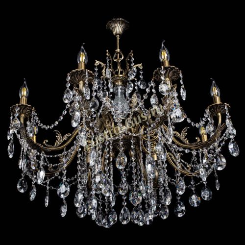 Люстра бронзовая Кассандра Алфея №8/1 звездочка в Липецке Гусь Хрустальный