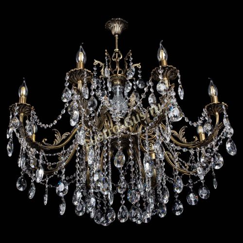 Люстра бронзовая Кассандра Алфея №8/1 звездочка в Липецке Гусь Хрустальный