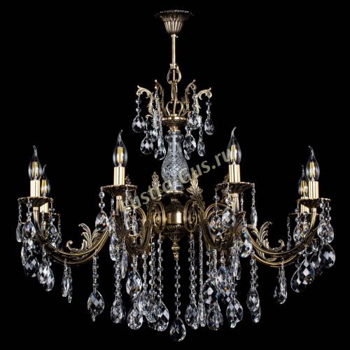 Люстра бронзовая Кассандра Алфея №8/2 баден в Липецке Гусь Хрустальный