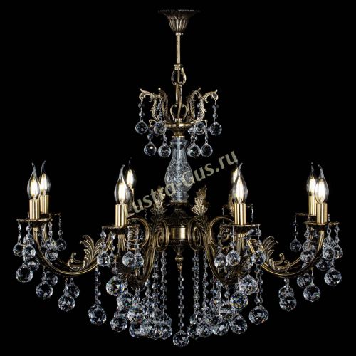 Люстра бронзовая Кассандра Алфея №8/2 шар в Липецке Гусь Хрустальный