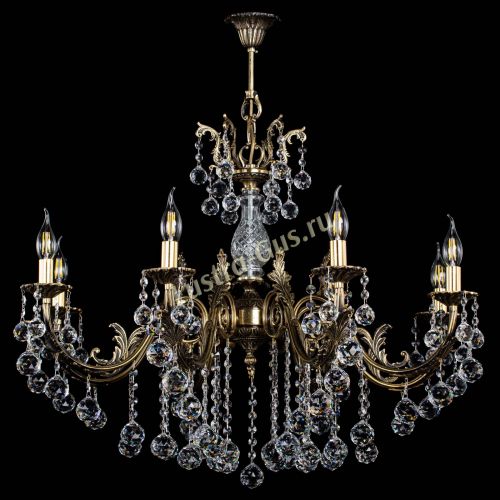 Люстра бронзовая Кассандра Алфея №8/2 шар в Липецке Гусь Хрустальный