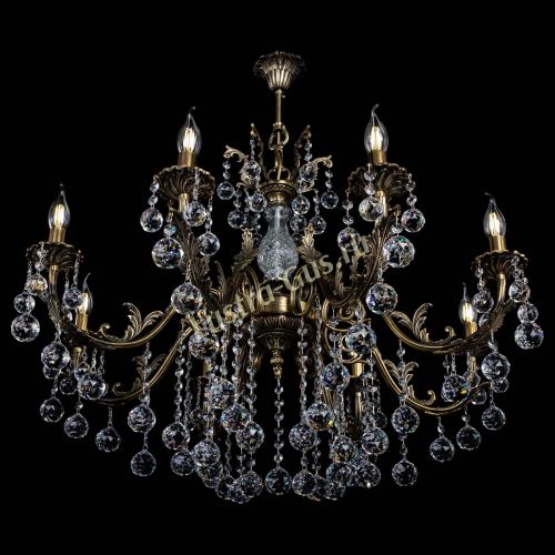 Люстра бронзовая Кассандра Алфея №8/2 шар в Липецке Гусь Хрустальный