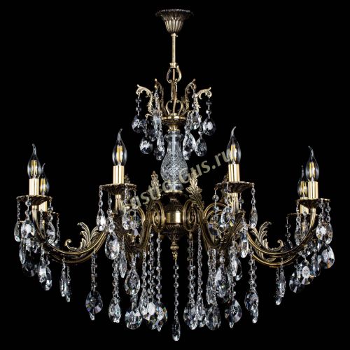 Люстра бронзовая Кассандра Алфея №8/2 звездочка в Липецке Гусь Хрустальный