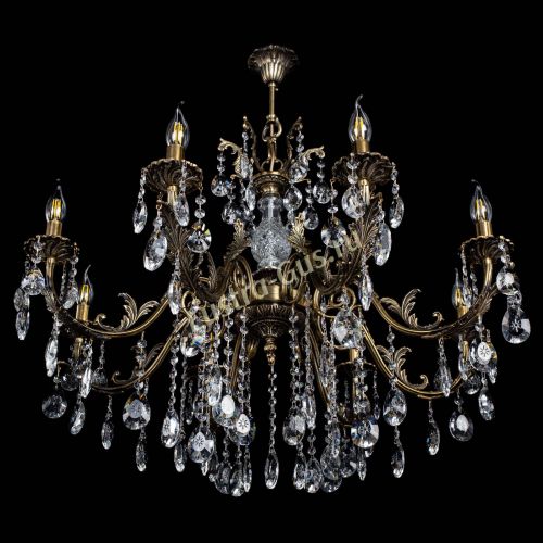 Люстра бронзовая Кассандра Алфея №8/2 звездочка в Липецке Гусь Хрустальный