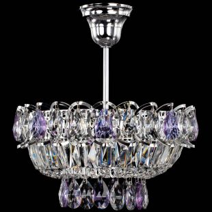 Люстра хрустальная Астра Бутон №1 с подвесом Фиолетовая