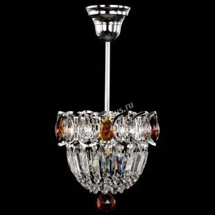 Люстра хрустальная Астра Купол №1 с подвесом Чайная