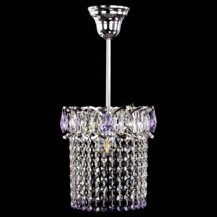 Люстра хрустальная Астра оптикон №1 фиолетовая