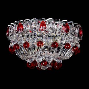 Люстра из хрусталя Люстра Астра Шар №3 Красная
