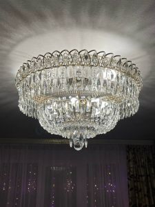 Люстра Хрустальный Каскад Перо в Липецке отзыв и фото покупателя
